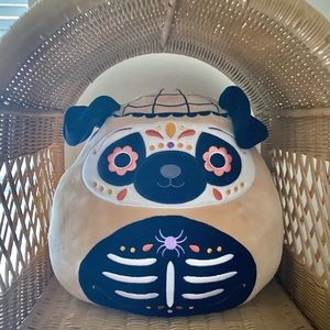 Squishmallow Day of the Dead pug